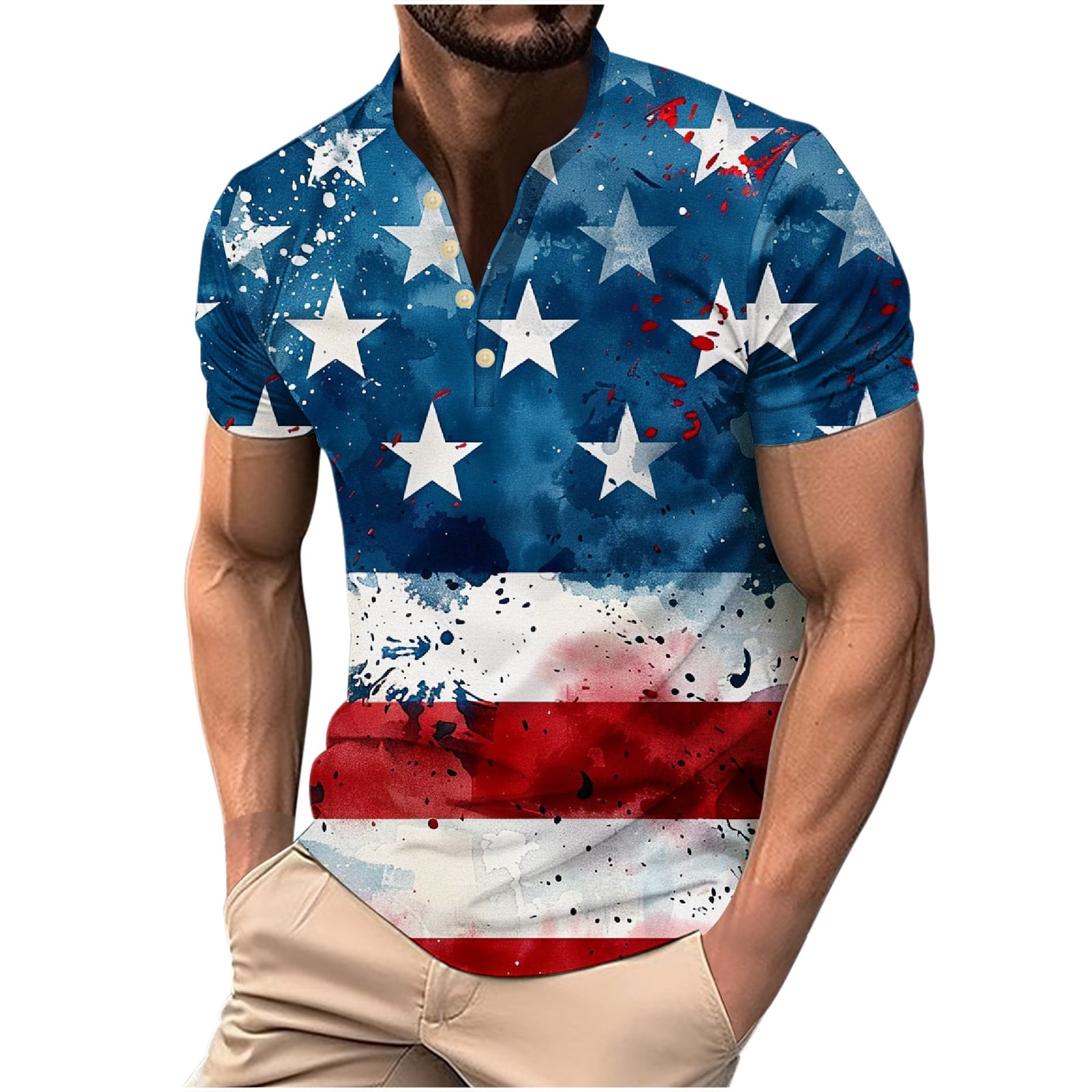 13FA Police Cotton Blend Short Sleeve Tee – Patriotic USA Shirt, Athletic Fit, Ultra Soft