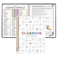 thumbnail image 1 of Cleaning Planner - Spiral-Bound Cleaning Schedule Organizer with Daily/Weekly Checklists, Zone Cleaning Tasks, System Templates, Deep Clean Guides & Laundry Schedule, Families & Busy Homes - (Whith), 1 of 9