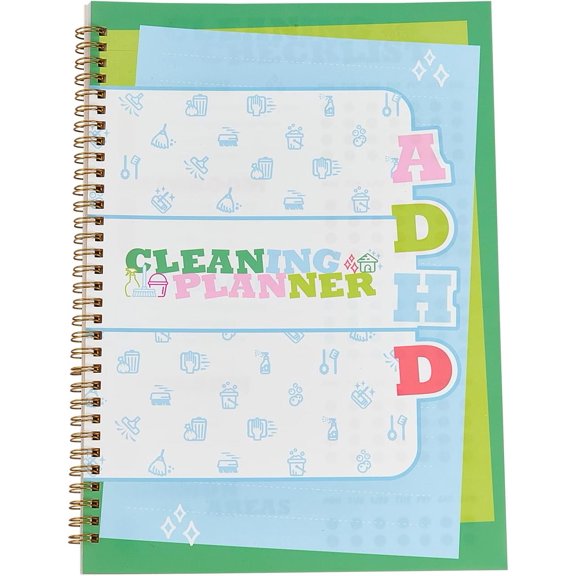 Cleaning Planner for Adults Women A4, Weekly and Monthly Cleaning Schedule and Checklist,Chore Chart & Day Planner Notebook for  Improvement