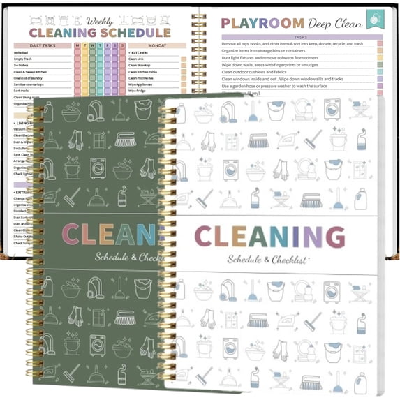 Cleaning Planner for Adults Women, Cleaning Schedule and Checklist ...