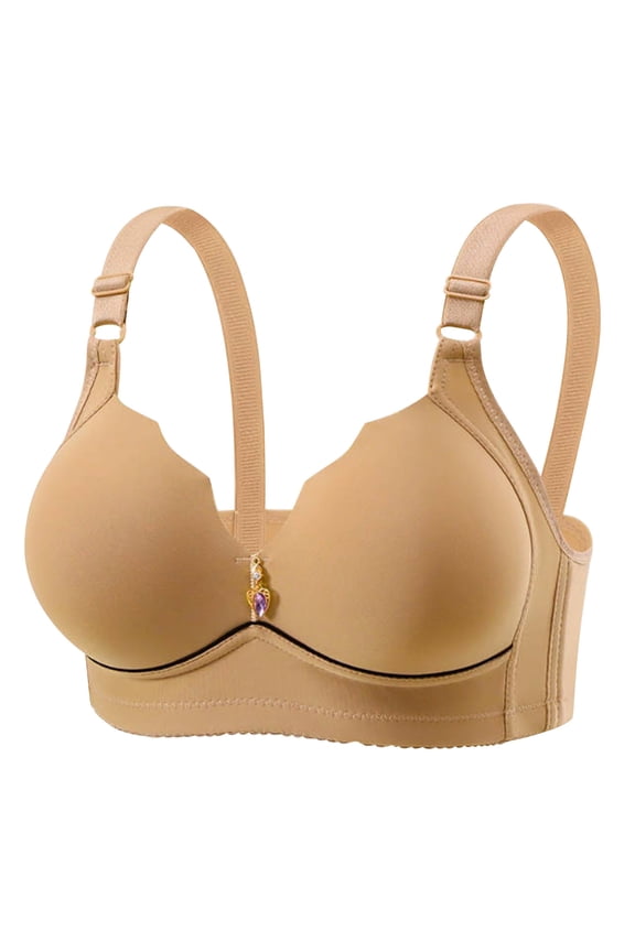Cleaning Plus Size Scalloped Bra for Women No Underwire Full Coverage Shelf Bralettes One Piece Seamless Bra Anti-Sagging Support Push-Up Brassiere Adjustable Lace-Up Everyday Bras
