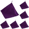 thumbnail image 1 of Cleaning Rags Stain-Resistant Cloth Kitchen Washcloths Multi Use Cleaning Cloth Soft Touch Cleaning Cloth Dust Cloths Thick Absorbent Square Towel Purple 11.81x11.81 Inch (6Pcs), 1 of 5