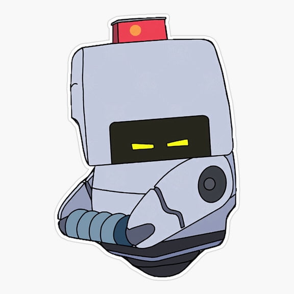 Cleaning Robot Character Inspired Sticker