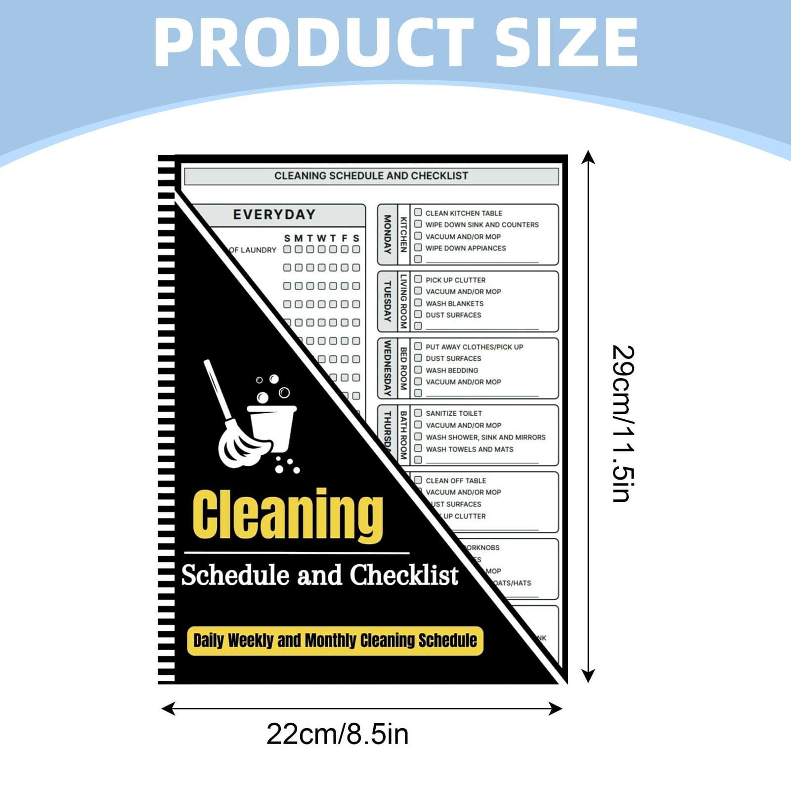 Cleaning Schedule And Checklist | Cleaning Planner | House Cleaning ...