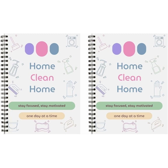 Cleaning Schedule, DIY Home Daily, Weekly and Monthly Planners, Motivational Charts, Comprehensive Schedule Notebook(2Pcs)