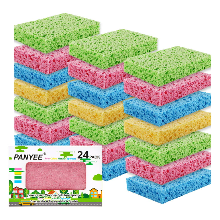 CELLULOSE AND FIBRE NON-SCRATCH SPONGES (PACK OF 2)