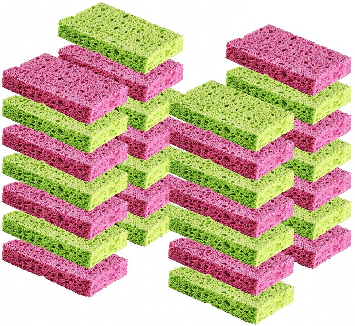 ITTAHO Damp Duster Sponge, PVA Cleaning Sponge for Household use,  Gray+Yellow+Pink