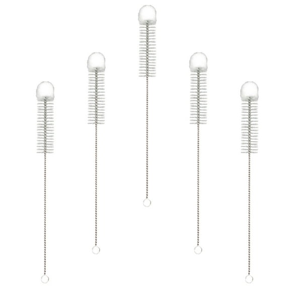 Cleaning Softy Tip Brush Jars 5 Pcs Nylon Cup Pipeline Bottle Teat Tube White Baby