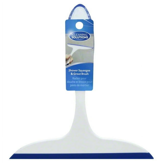 Cleaning Solutions Shower Squeegee & Grout Brush, 1 squeegee