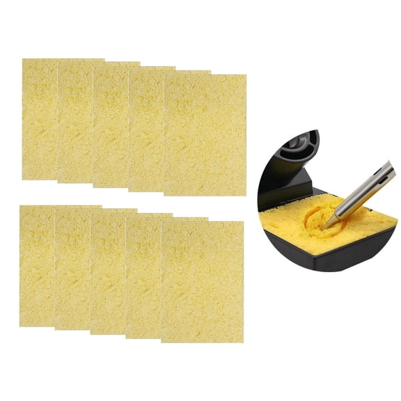 Cleaning Sponge, 10pcs Cleaner High Temperature Enduring Cleaner Sponge for Electric Welding Soldering Iron Tips
