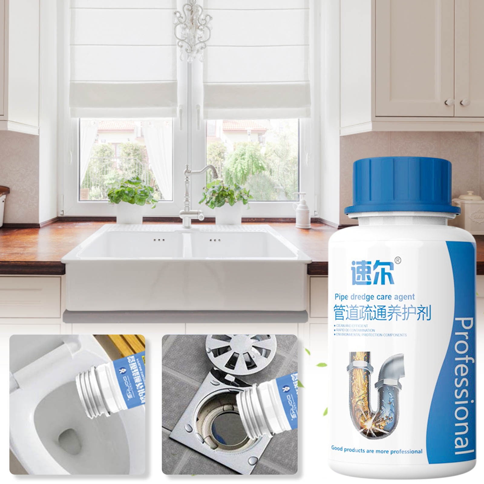 Cleaning Supplies 2024 New Pipe Dredge Powerful Sink Bubble Bombs Fast