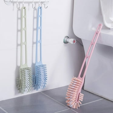 Cleaning Supplies Clearance under $5! kkbbma Toilet Brush, Deep Cleaning Toilet Cleaner Scrubber Under Rim with Curved Bristle for Bathroom Dead Corner Clean