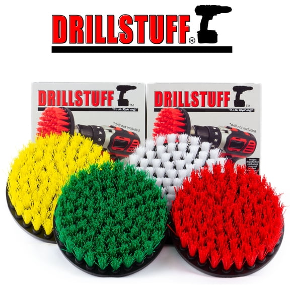 Cleaning Supplies - Drill Brush - Power Scrubber Brush Multi Use Kit - Grout Cleaner - Spin Brush - Tile Cleaner - Deck Brush - Bathtub Cleaner - Window Cleaner - Mineral Deposits, Soap Scum