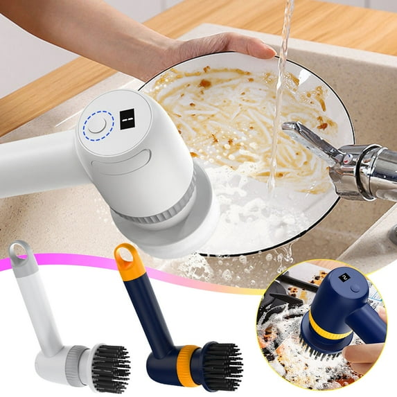 Cleaning Supplies Handheld Spin Scrubber,Electric Horsepower Shower Scrubber for Cleaning,Cordless Power Cleaning Brush with 3 Replaceable Brush Heads for Bathroom Kitchen Dishes Tub Sink Tile