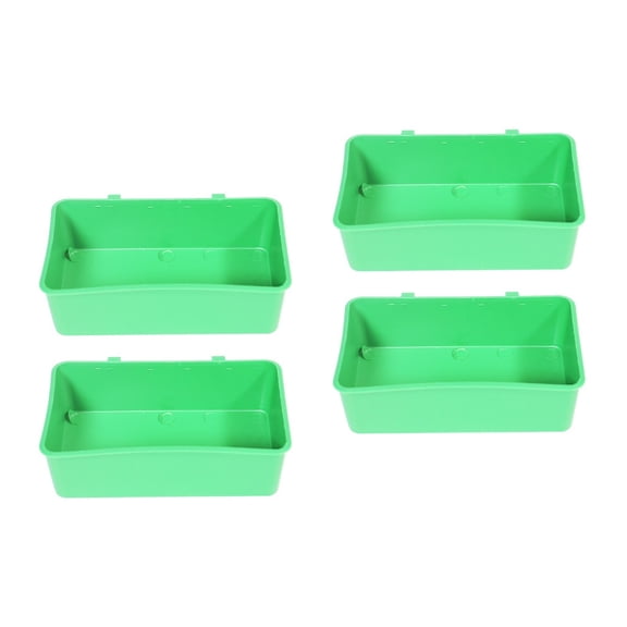 Cleaning Tool,4 Pcs Parrot Bathing Tub Brid Washing Box Pet Bird Bathtub Supply (Green)