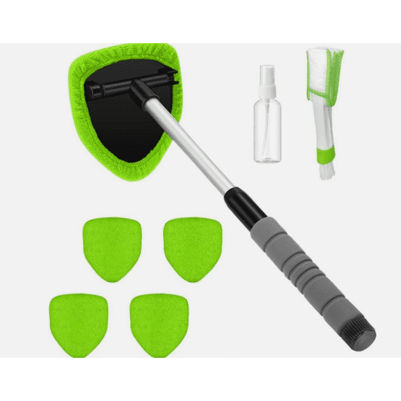 Cleaning Tool Kit Car Window Glass Wiper Cleaner Brush Pad Extendable