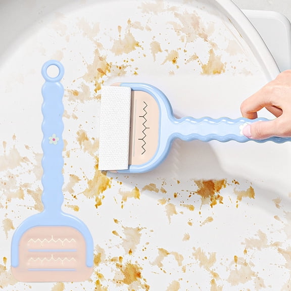 Cleaning Tool for Tight Spaces, Multi Functional Scraper with Cloth Clip for Window Track, Door Groove, and Bathroom Edge