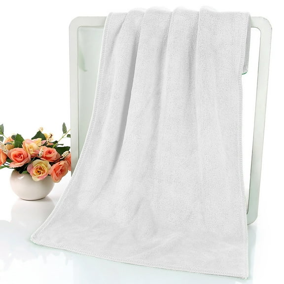 Cleaning Towel White, Cleaning Towels Absorbent Towels Towelscleaning Wash Microfiber Towels Towels Car Car Multifunctional Cleaning Car Bathroom Products(Cleaning Towel*1)
