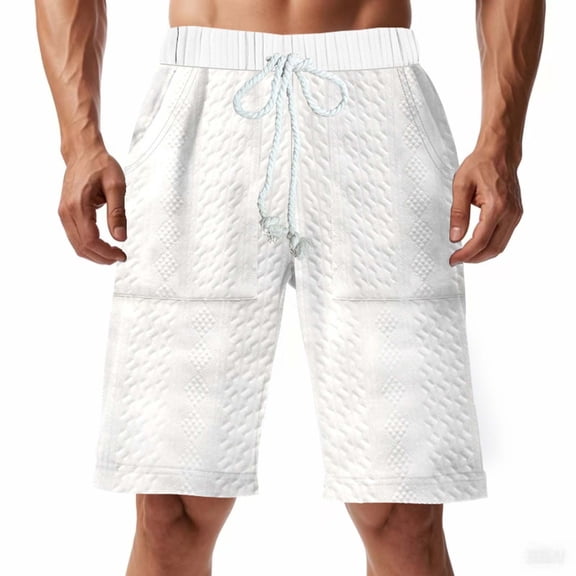 Cleaning Twill Shorts for Men High Waisted Knee Length Pants Lace-Up Stretch Adjustable Sweatpants Solid Basic Trouser Lounge Breathable Chino Shorts Running Cycling Workout Short With Pockets