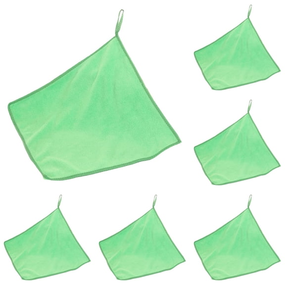 Cleaning Wipes,6-Pack Microfiber Cleaning Cloths, 12x12 Inch Super Absorbent & Lint-Free Reusable Dish Cloths, Quick Drying for Dishes, Car, Windows, Kitchen, Multi-Purpose Rags (Green)