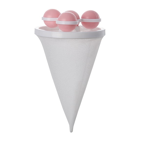 Cleaning for Laundry Machine - Decontamination Bag Remover Hair Cleaning and Washing Accessory for Laundry Cleaning, 6.89*3.62 in, Pink
