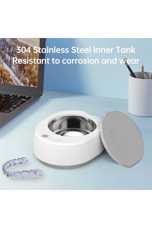 Cleaning machine,Cleaner Retainers Watch - 304 Stainless With One Button 340ml 304 Professional Cleaner 3 Ideal Bands And Steel Inner Cleaner With Dentures Sonic Cleaner Qisuo Inner Bands/