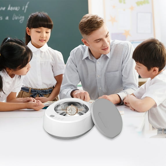 Cleaning machine,Cleaner With Sonic Cleaner With One Button Professional Cleaner Ideal Silver And Bands And Dentures Cleaner - Professional Steel Inner Inner Bands/ Watch Bands And