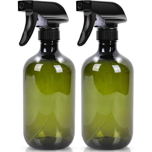 Cleaning s for Plants Misters Inside, 2 Pack 16.9 oz Squirt, Water Mist Sprayer, No Leak Hair Mister Empty Adjustable Nozzle (Green)
