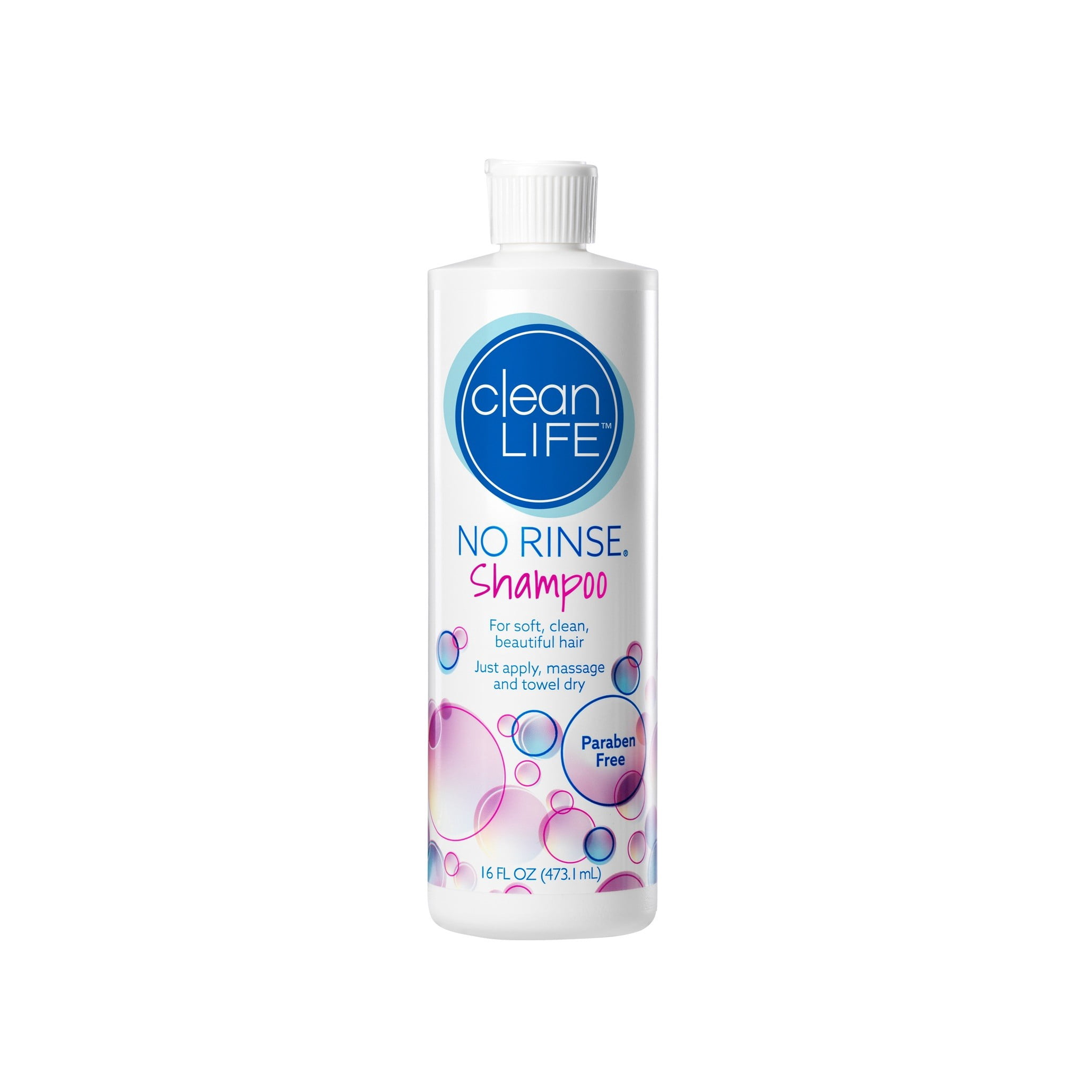 Cleanlife Products No-Rinse Shampoo, 16 oz, Alcohol-free, Ready To Use - 4 Count