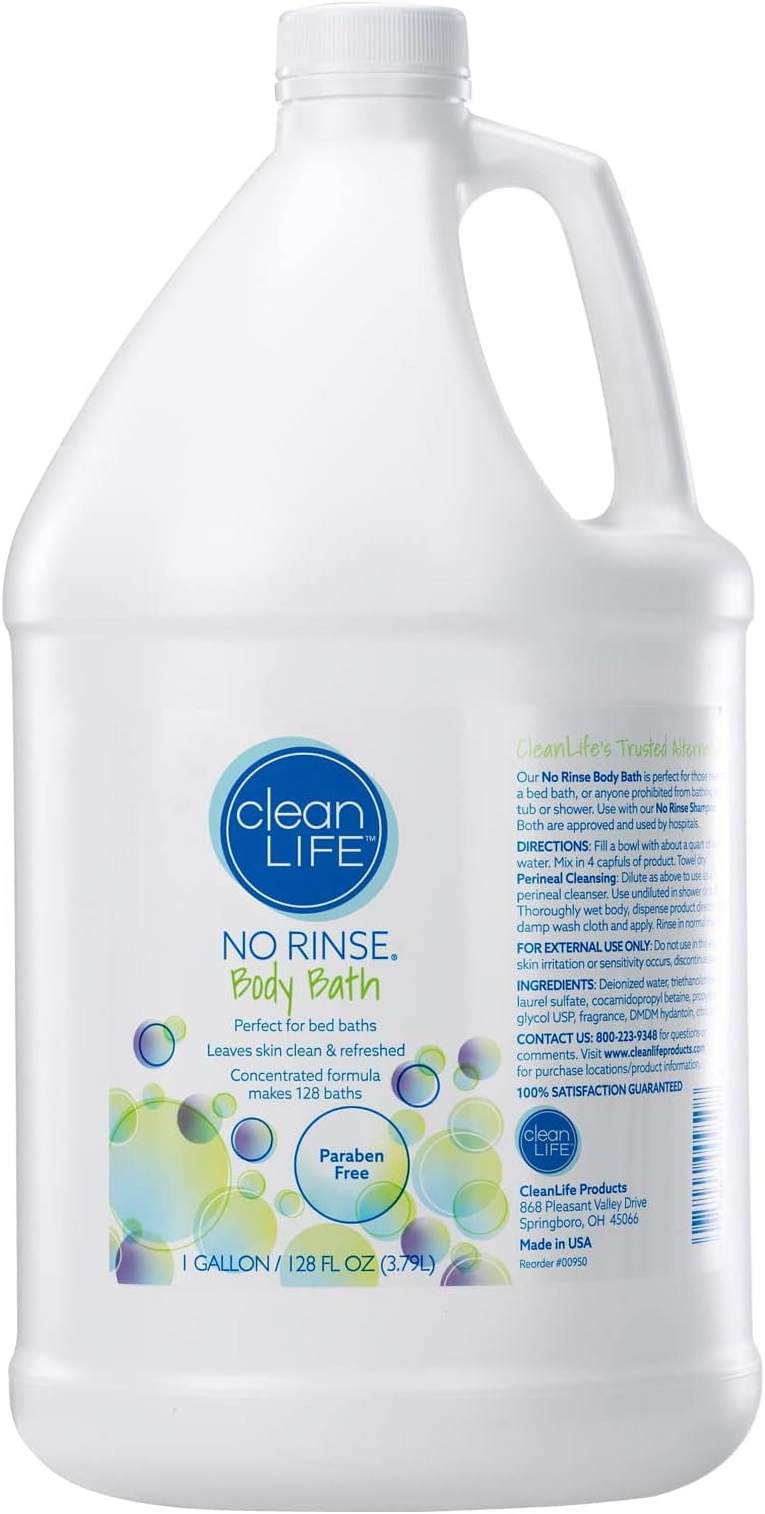 Cleanlife Products No-rinse Body Bath, Concentrated Formula, 1 gallon-1 Each