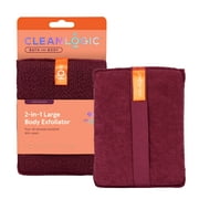 Cleanlogic 2-in-1 Large Body Exfoliator, Scrubber for Sensitive Skin, Dual-Sided, 1 Count