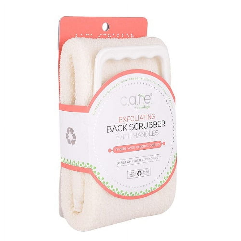 Cleanlogic Bath and Body Care Exfoliating Bath and Shower Back Scrubber with Handles, 1 Ea, 3 Pack