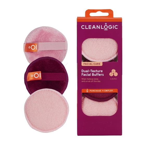 Cleanlogic Dual-Texture Facial Buffers (3 Pack)