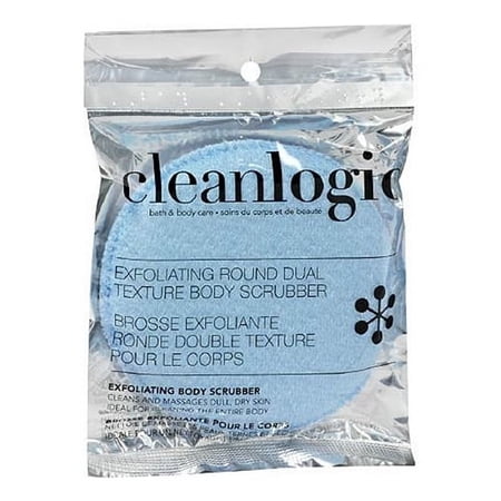 Cleanlogic Exfoliating Round Dual Texture Body Scrubber Colors May Vary, 1 Ea, 6 Pack