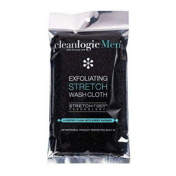 Cleanlogic Mens Exfoliating Stretch Fiber Wash Cloth, 1 Ea