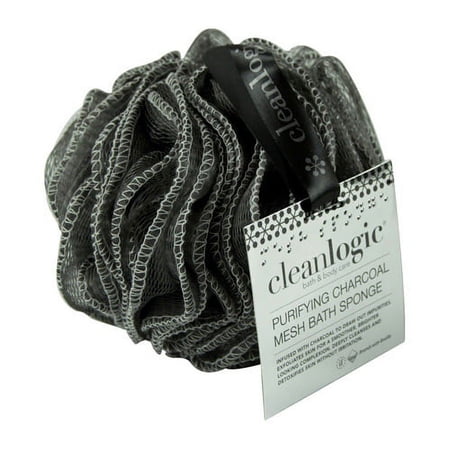 Cleanlogic Purifying Charcoal Mesh Bath Sponge, 1 Ea, 6 Pack