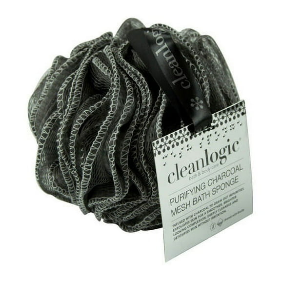 Cleanlogic Purifying Charcoal Mesh Bath Sponge, 1 Ea