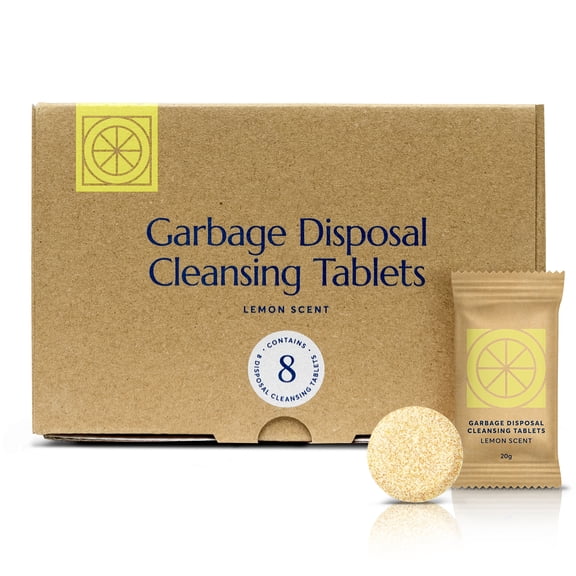 Cleanomic Garbage Disposal Cleansing Tablets (8 Pack) - Foaming Garbage Disposal Cleaner and Deodorizer, Household Garbage Disposal Cleaners, Sink Cleaner and Deodorizer, Kitchen Drain Cleaner