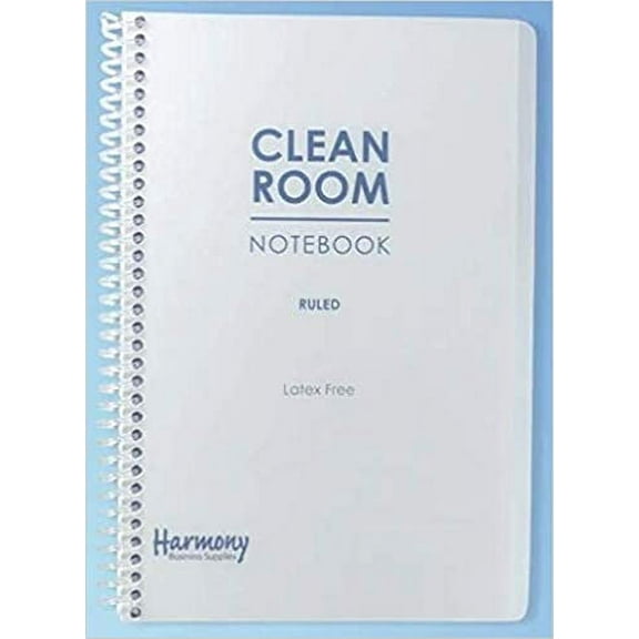 Cleanroom Note Book, College Ruled, Side Spiral, Latex-Free, 28#, 8.5" x 11", 100 pages