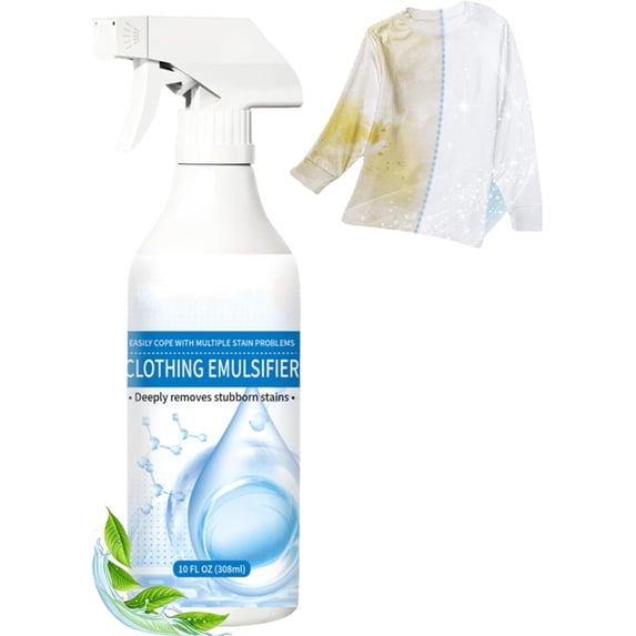 Cleanse Clothing Emulsifier,Non Ionic Emulsifier Clothing Cleaner,Powerful Laundry Stain Remover Spray,Non-Ionic Laundry Pre-Treatment,Fabric Conditioner Restore Faded Color (1PCS)