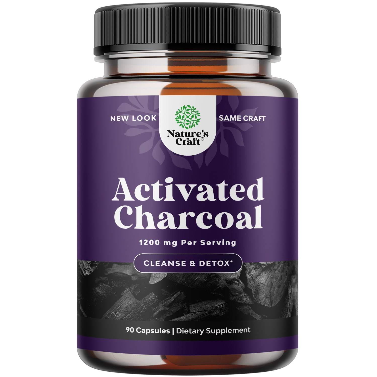 Cleanse and Detox Activated Charcoal Capsules Purifying Detox Pills