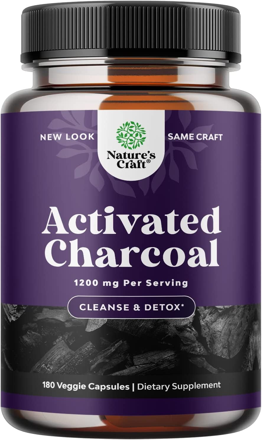 Cleanse and Detox Activated Charcoal Capsules Purifying Detox Pills