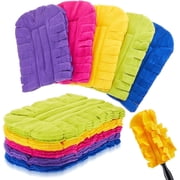 Clnez 12PCS Reusable Duster Refills - Washable Pads for Ceiling Fans, Hardwoods, Windows, Kitchen Floors (Rainbow)