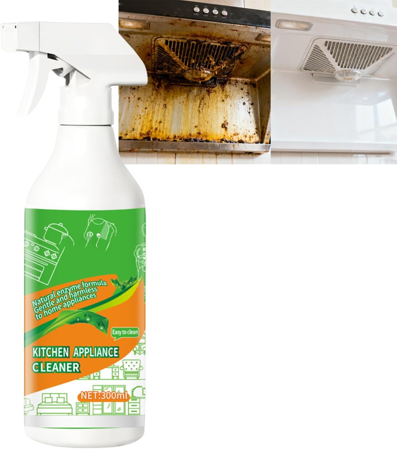 Cleanse, Multi-purpose Cleaner, Natural Enzyme Formula to Household Appliances, For Hold,Oven,Stove,Range Hood,Easy Cleaning Household Items (1Pcs)