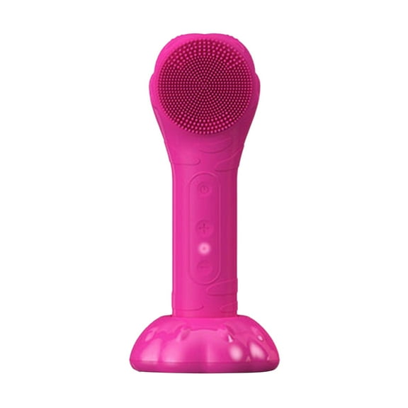 Cleanser Pore Cleaning Tool Face Washer with Acoustic Vibration and Silicone Brush Head for Blackhead Removal