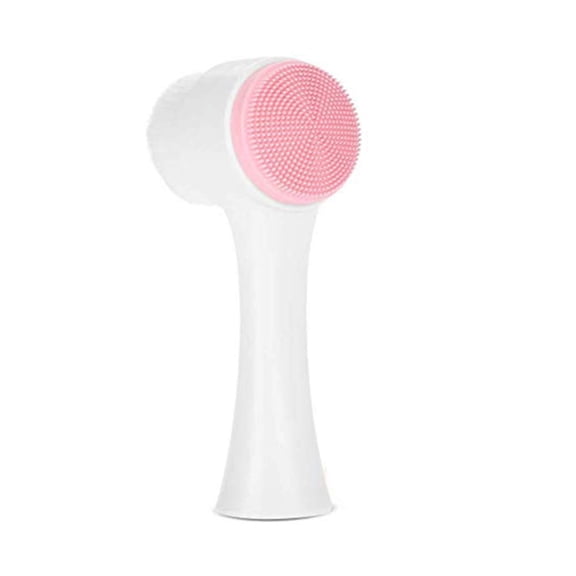 Cleansing Brush, Double Sided Clean & Exfoliating & Massage Soft, Silicon Face Pore Cleanse, Blackhead, Dry or Wet Multi-Purpose