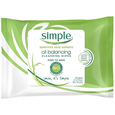 Simple Kind to Skin Facial Care, Oil Balancing Wipes 25 count