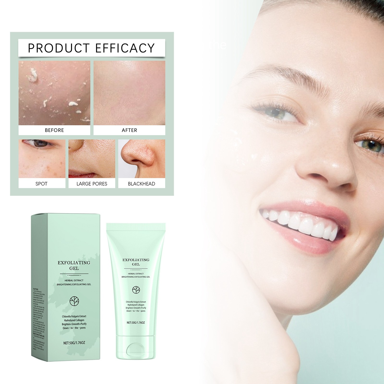 Cleansing Gel Gentle Skin Care Cleanse Moisturize Shrink Pores Facial