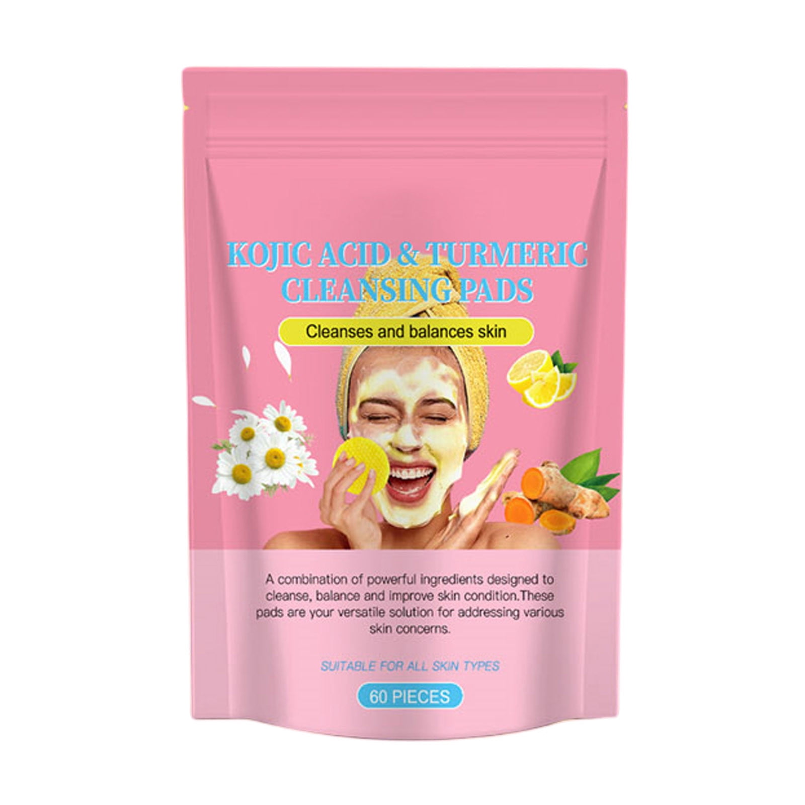 Cleansing Pads Cleansing Pads 1 X 60PcsTurmeric Exfoliating Face Scrub