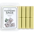 thumbnail image 1 of Cleansing Sage Scented Wax Melts - Natural Non Toxic Total 1 Pack of 8 Wax Melts - Long Lasting Strong Scent Pet Safe Candle Wax Cubes Tarts For Warmers - For Cleansing Negative Energy And Protection, 1 of 8